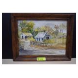 Vijtage Original Oil Painting. Country Scene
