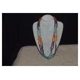 Multi-Strand Semi-Precious Beaded Necklace