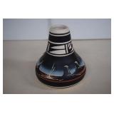 James Benally Navajo 'Desert Storm' Chimney Vase
