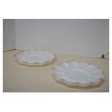 Anchor Hocking Milk Glass Egg Platters (2)