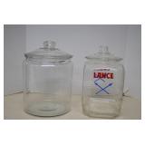 Vintage Large Clear Glass Canisters