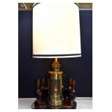 Vintage Ethan Allen Brass Ship Lantern Lamp