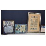 Vtg.1962 Primm House Blessing Print & Other Vtg.