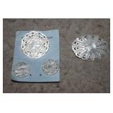 Bethlehem Star of David MOP Brooch & Clip Earrings