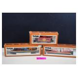 Three Vintage Tyco Train Cars
