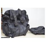 Heavy Black Leather Motorcycle Travel Bags