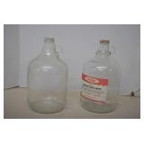 Lot Vintage Clear Glass 1 Gallon Jugs