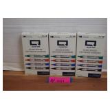 Three Packages Glass Board Dry Erase Markers New