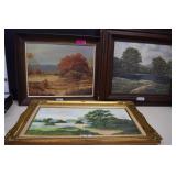 Three Original Framed Wall Art Pieces