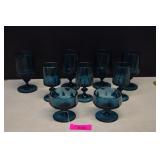Vintage colony Nouveau Riviera Blue Teal Glasses