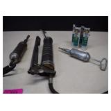Three Grease Guns & 4 Tubes of Grease