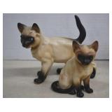 Vintage Lefton Porcelain Siamese Cat Figurines