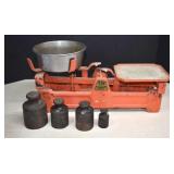 Vintage Adler 5kg Balance Scale With Weights