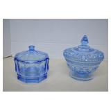 Vintage Indiana Ice Blue Glass Candy Dishes