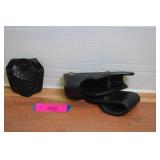 Vintage Leather Hand Cuff Holder & Holster