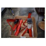 Four 1 1/2 Ton Jack Stands (One Needs A Locking