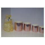 Vintage West Bend Metal Canisters & Plastic