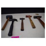 Five Hammers - 2 Ball Pein, Cross Pein, Claw &