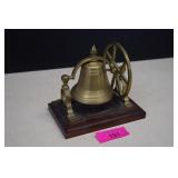Vintage Brass Nautical Sailing Ship Helm Dinner
