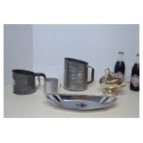 Vintage Lot Bromwells Hand Crank Flour Sifter &