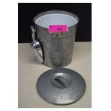 Galvanized Ice Bucket w/Scoop
