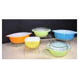 Small Vintage Colored Pyrex, One Pint,7oz & Others