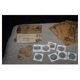 Wooden Tokens, Stamps & Copies of Currency