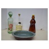 MISC Lot Vintage Bottles & Crock Dish