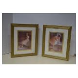 Vintage Framed R. Tolan Ballerina Prints