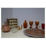 Vintage MISC Lot Home Decor Ornate Jewlrey Box &