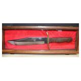 POW-MIA Bowie Knife In Presentation Case,Like New
