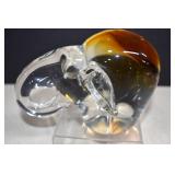 Hand Blown Solid Art Glass Elephant