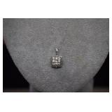 Sterling & Clear Topaz Necklace