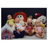 Lot Of Vintage Dolls & Some Plush - Some Need
