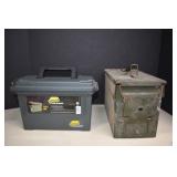 Two Ammo Boxes,One Metal & One Plastic