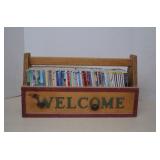 Vintage Wooden Storage Caddy w/ Readers Digest