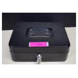 Locking Metal Cash Box w/Keys