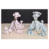 1950's MCM Spaghetti Poodles With Pups,Pink & Blue