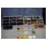 Three Trays Of Assorted Soft Baits & Soft Worms