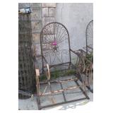 Unique Iron Metal Glider Chair. Western Look