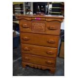 Vintage Wood Ship design Four Drawer Chest