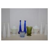 Vintage MISC Lot Milk Glass Bud Vases MORE