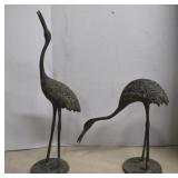 Two Vintage Metal Cranes