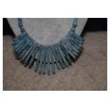 Kyanite Fan Like Bib Necklace