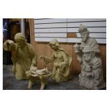 Large Resin Nativity Set,Some Small Damage,See Pic