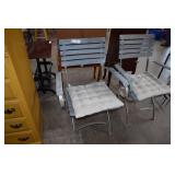 Pair of Folding Patio Chairs with Cushions