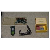 Girl Scout/Brownie Pins, Buttons, Stamp Set & BSA