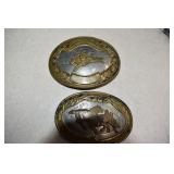 Two Rodeo Belt Buckles,One Is German Silver