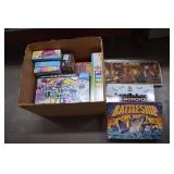 Box of Opened Games - Monopoly, Jenga, Chutes &