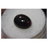 2.72ct Oval Floral Flash Black Opal Cabochon w/Jar